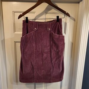 Vintage Liz Sport Plum Corduroy Skirt Size 6